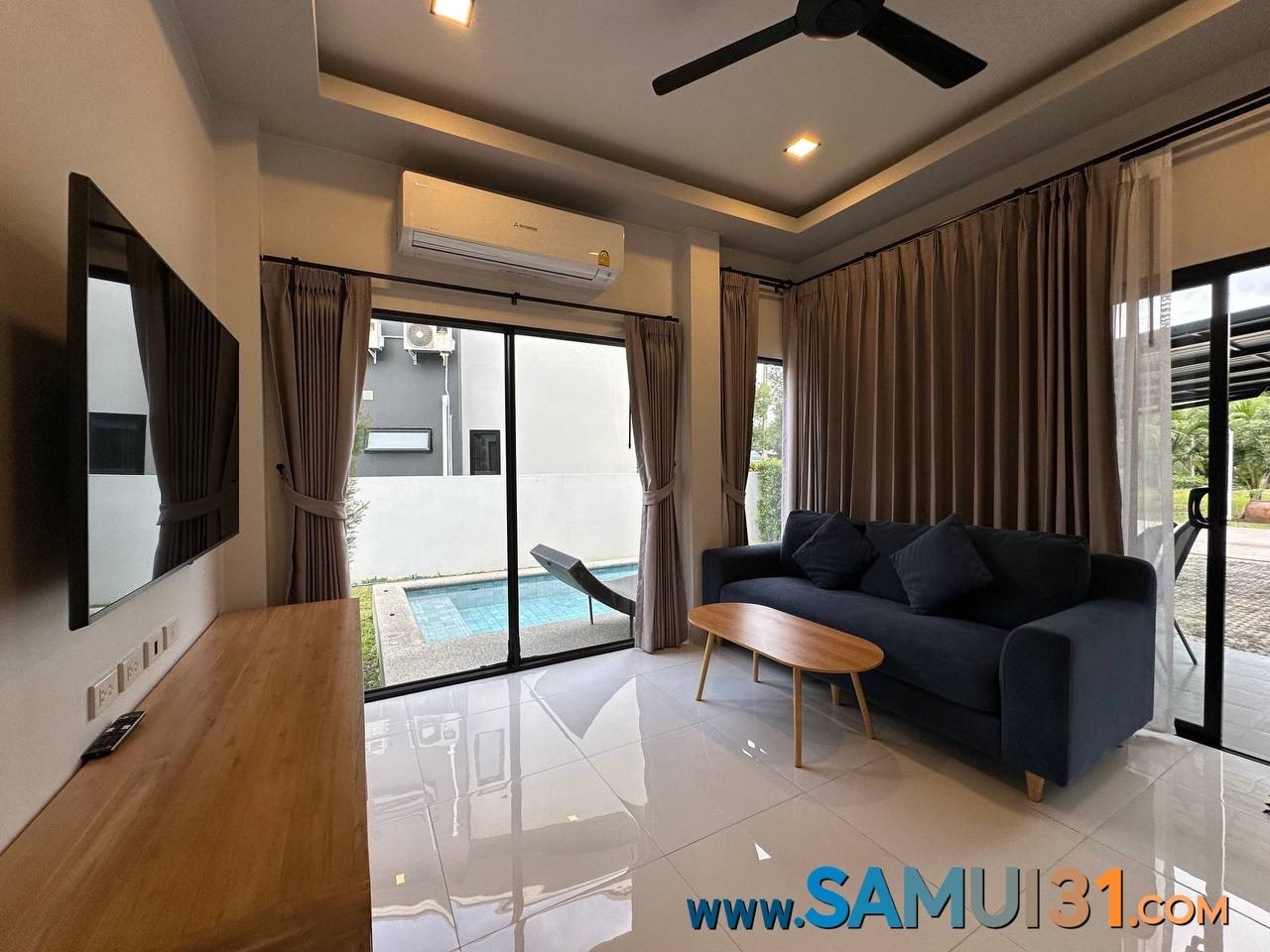 Three-Bedroom House with Private Pool in Maenam photo 3 of 8