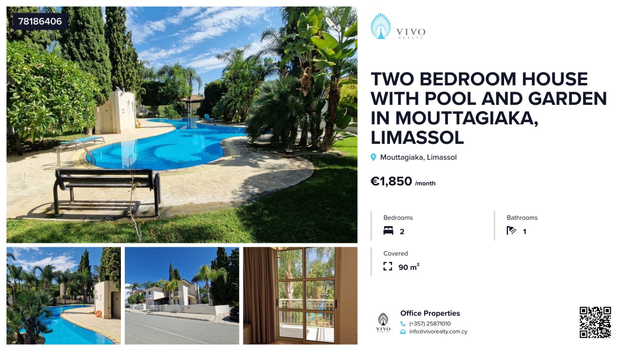 Furnished 2-Bedroom Villa in Mouttagiaka, Limassol photo 1 of 1