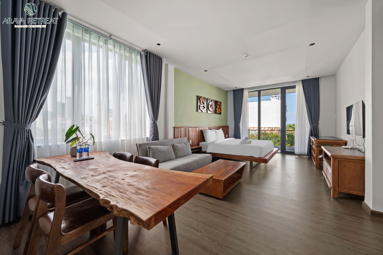 Furnished Studio Apartment with Spacious Balcony in My An photo 4 of 8