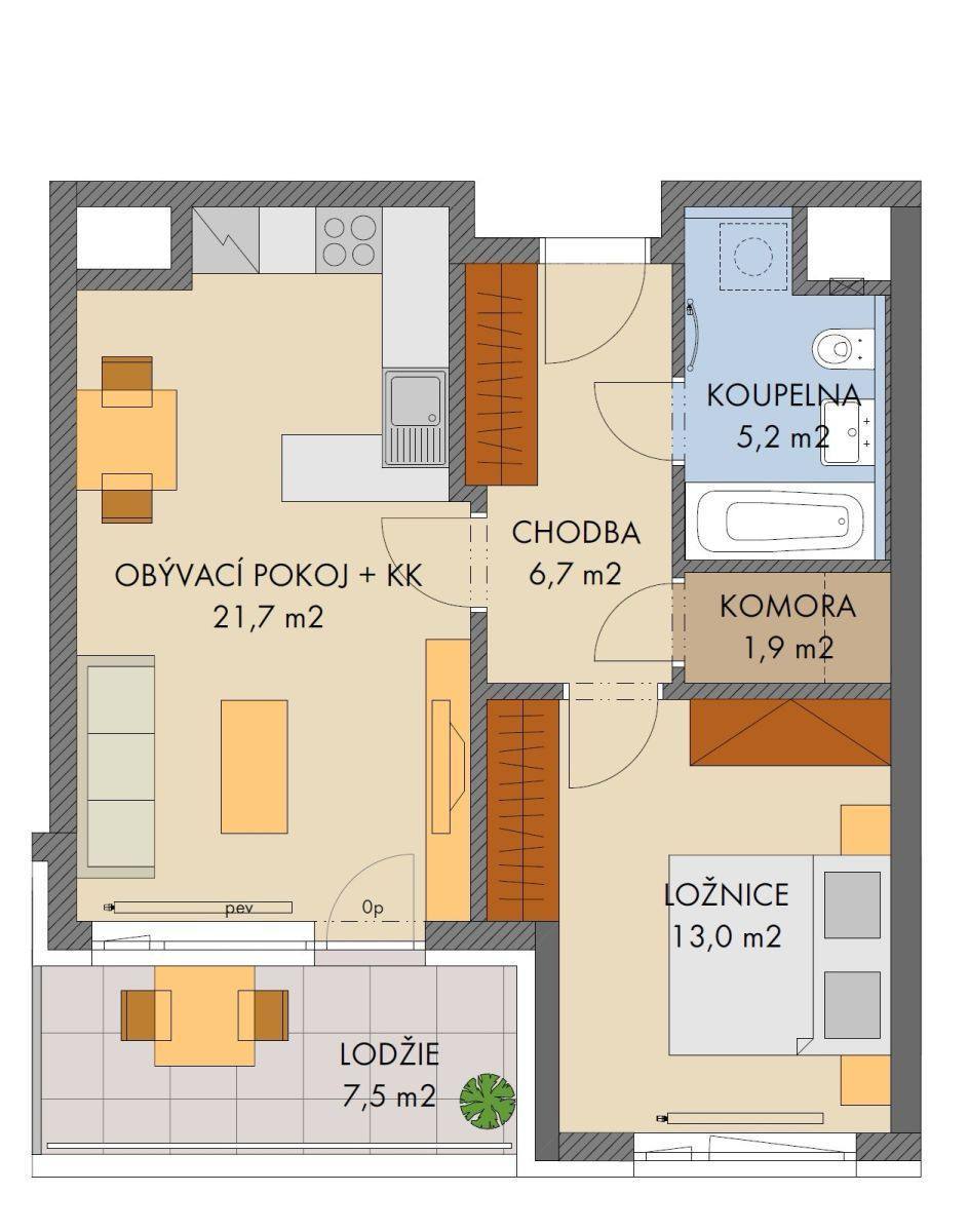 Stylish 2+kk Apartment for Rent in Barrandov photo 8 of 8