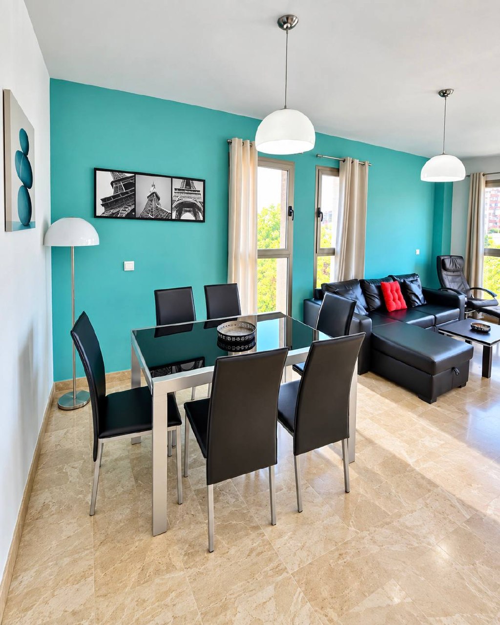 Furnished 3-Bedroom Apartment near Malvarrosa Beach