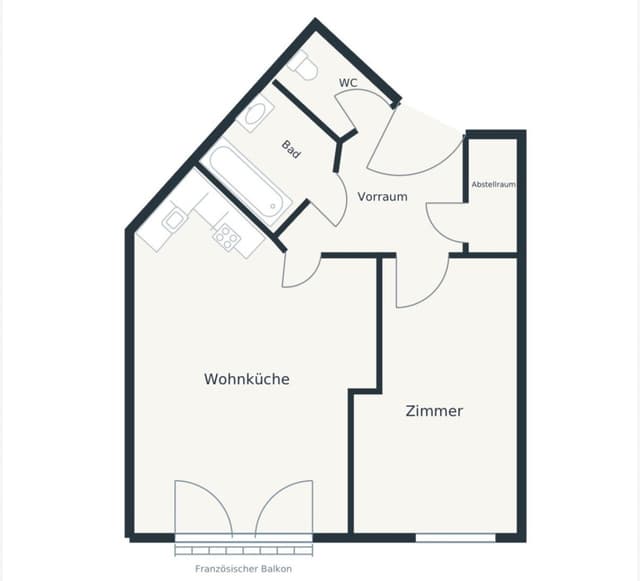 Two-Room Apartment in Baden